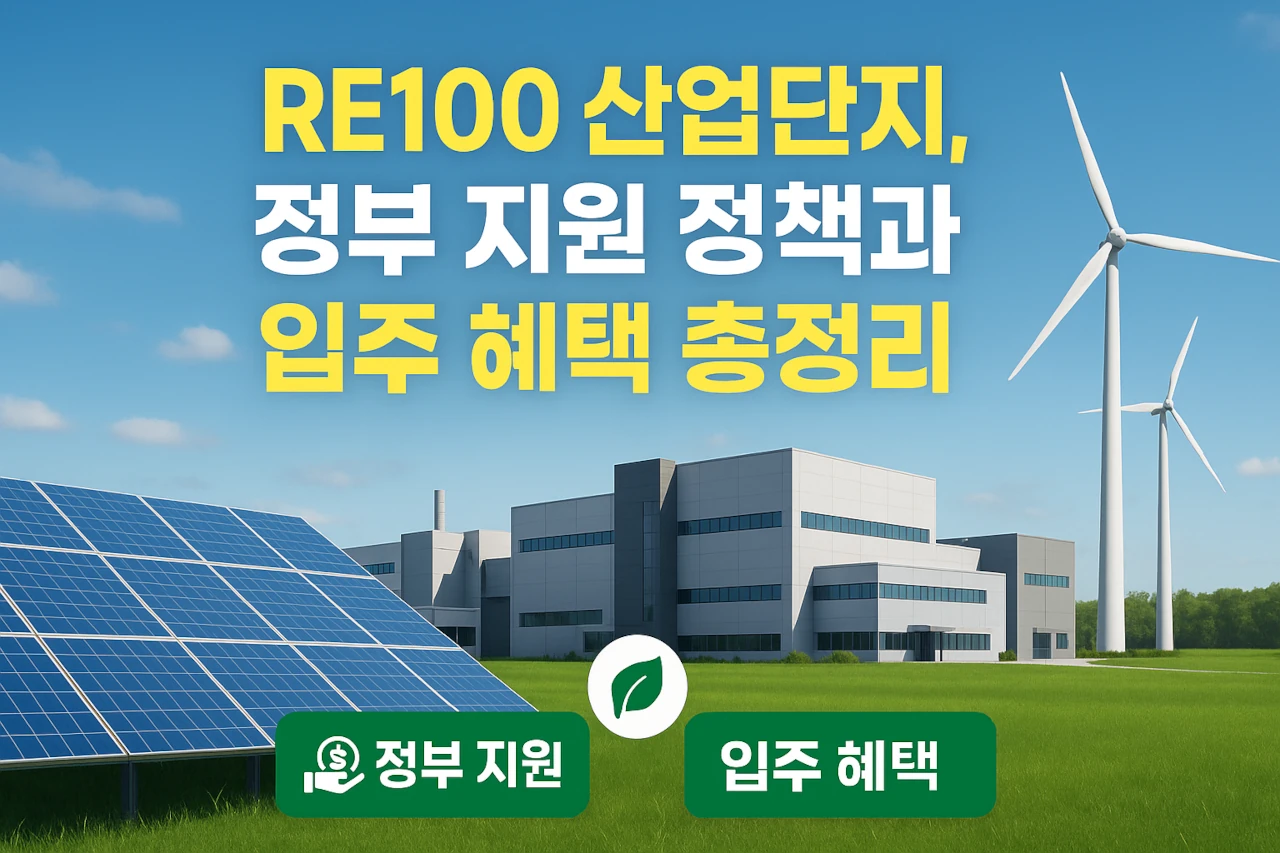 RE100 산업단지 정부 지원 정책과 입주 혜택 총정리
